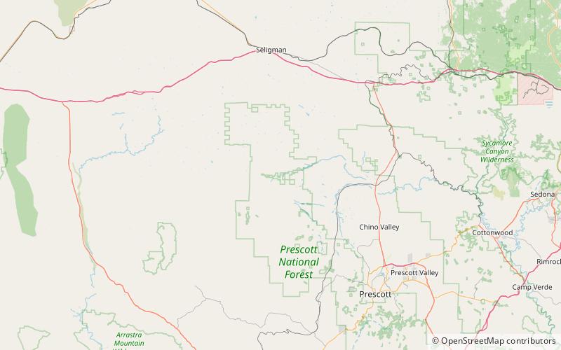 walnut creek ranger station foret nationale de prescott location map