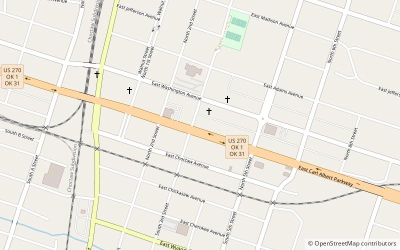 Carl Albert Federal Building location map