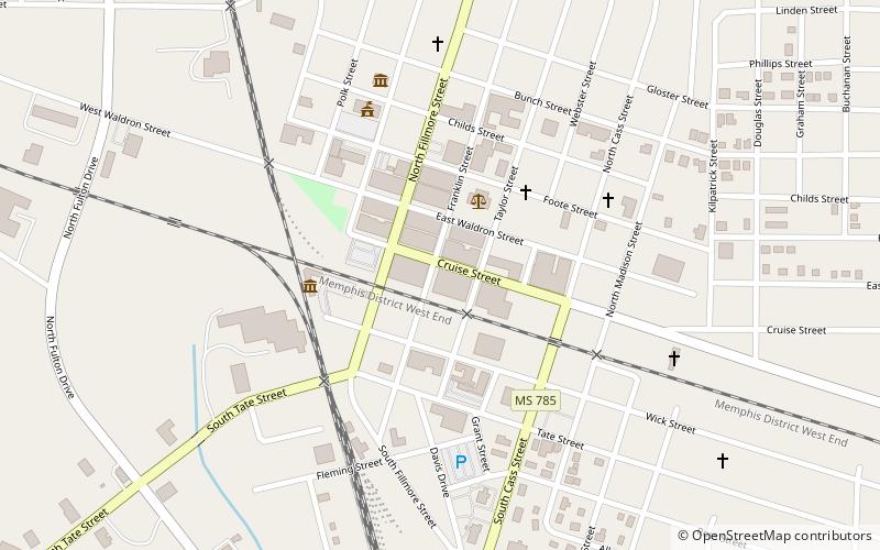 Downtown Corinth Historic District location map