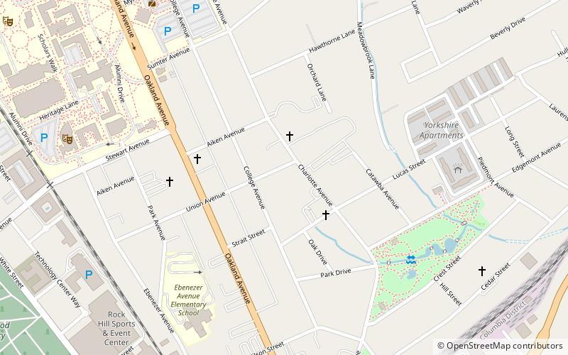 Charlotte Avenue–Aiken Avenue Historic District location map