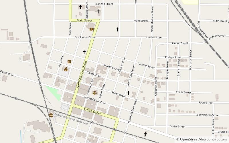 Midtown Corinth Historic District location map