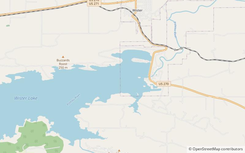 Lake Wister location map