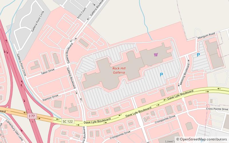 Rock Hill Galleria location map