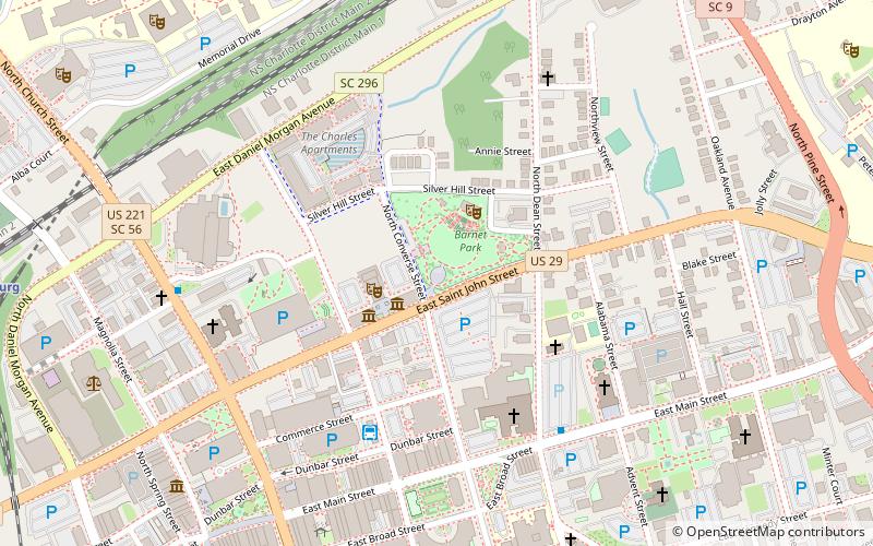 barnet park spartanburg location map