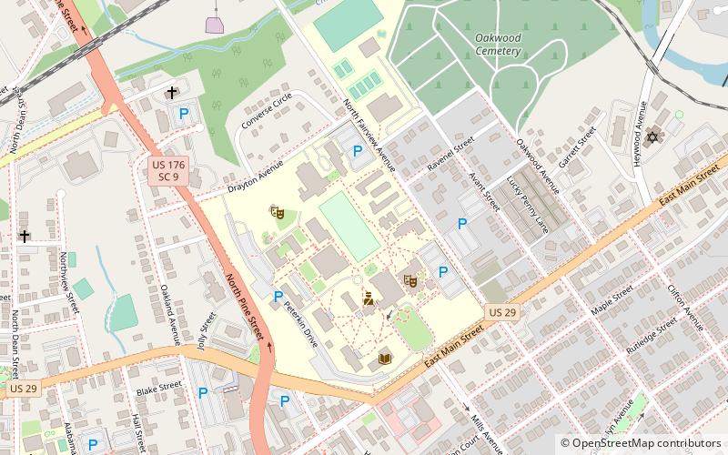Converse College location map
