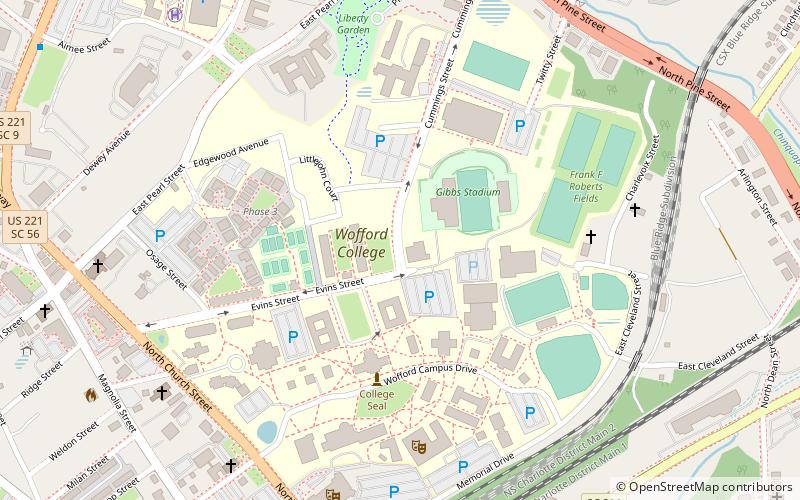 Wofford College location map