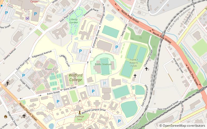 Gibbs Stadium location map