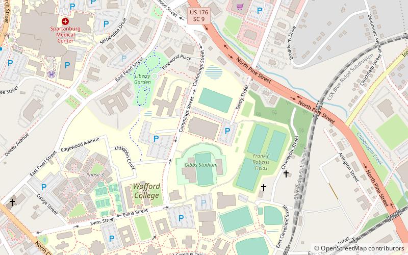 Jerry Richardson Indoor Stadium location map