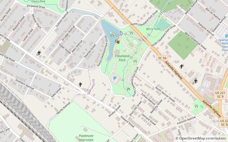 cleveland park spartanburg location map