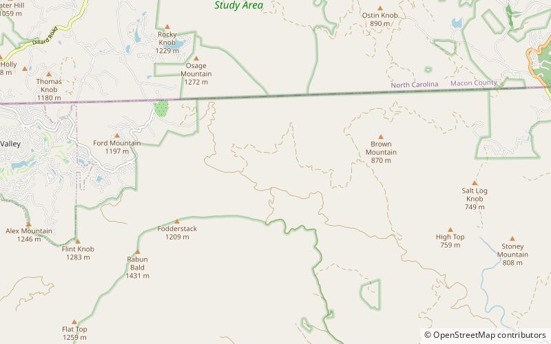 Holcomb Creek Falls location map