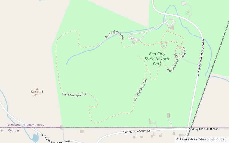 red clay state historic park cleveland location map