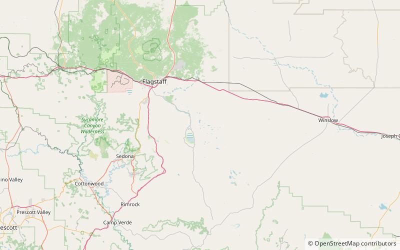 Coconino Reservoir location map