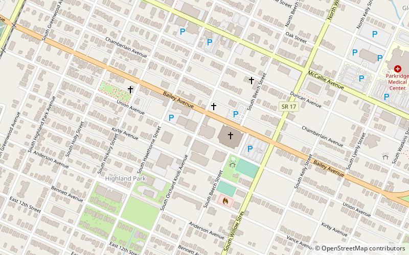 Highland Park Commons location map