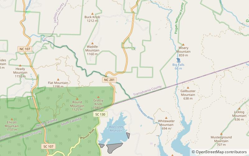 Corbin Creek Falls location map