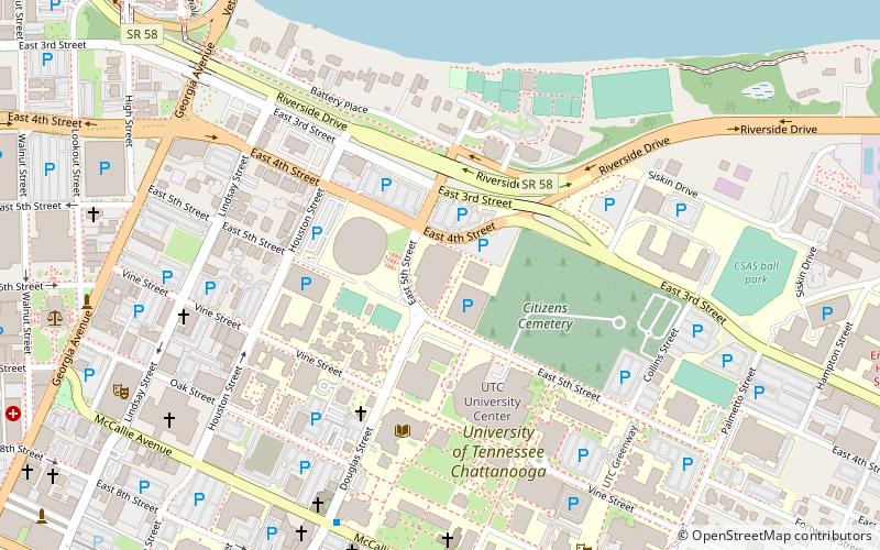 mckenzie arena chattanooga location map