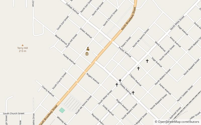 Poteau Community Building location map