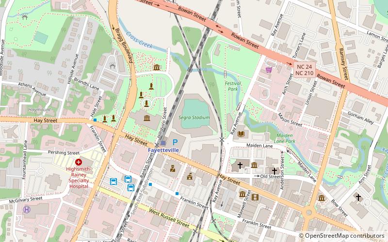 Fayetteville Ballpark location map