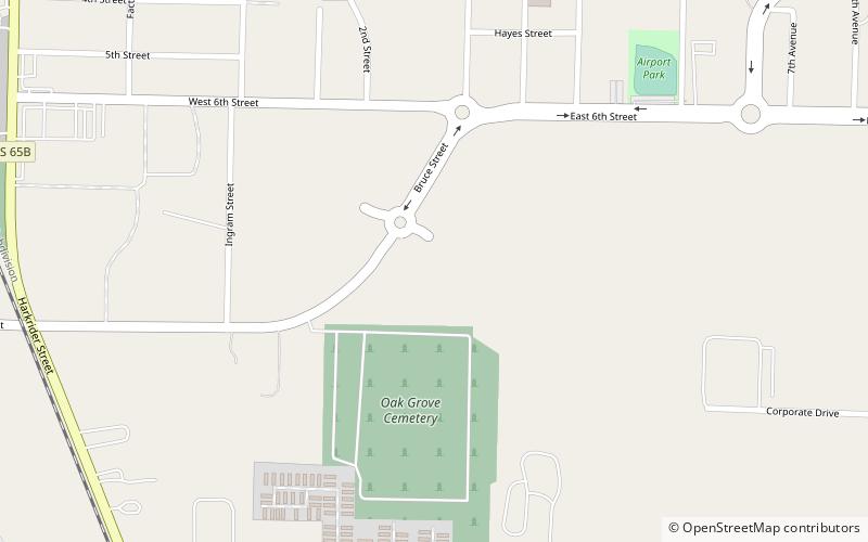 Oak Grove Cemetery location map