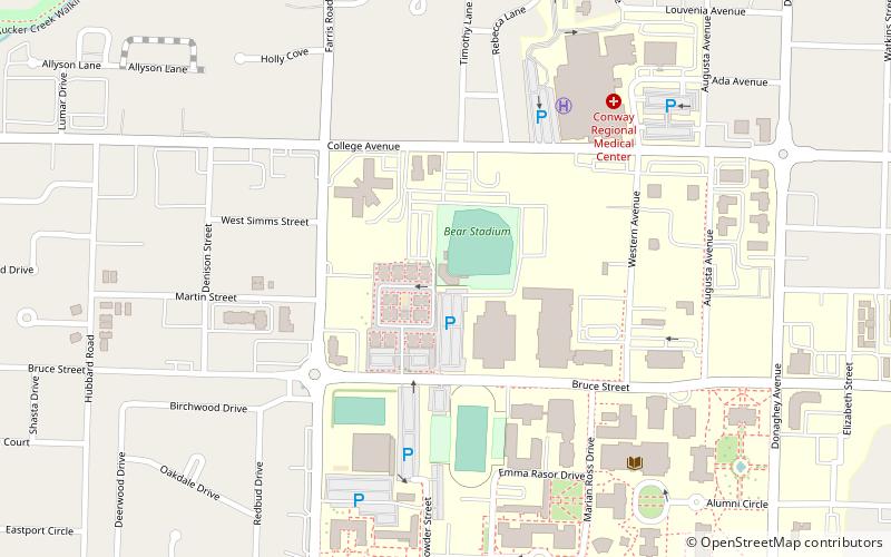 bear stadium conway location map