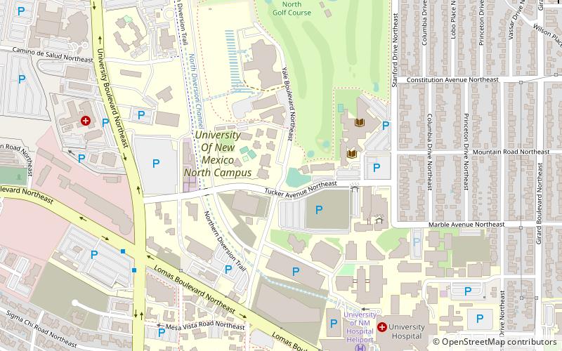 Université du Nouveau-Mexique location map