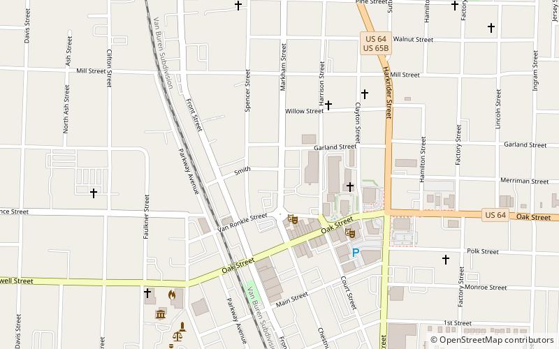 Conway Commercial Historic District location map