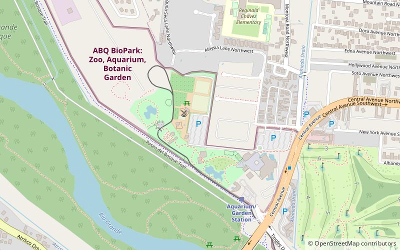 ABQ BioPark Botanic Garden location map