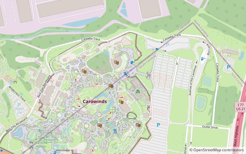 carowinds charlotte location map