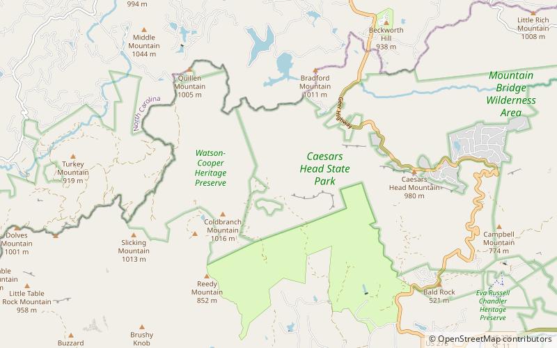 Raven Cliff Falls location map