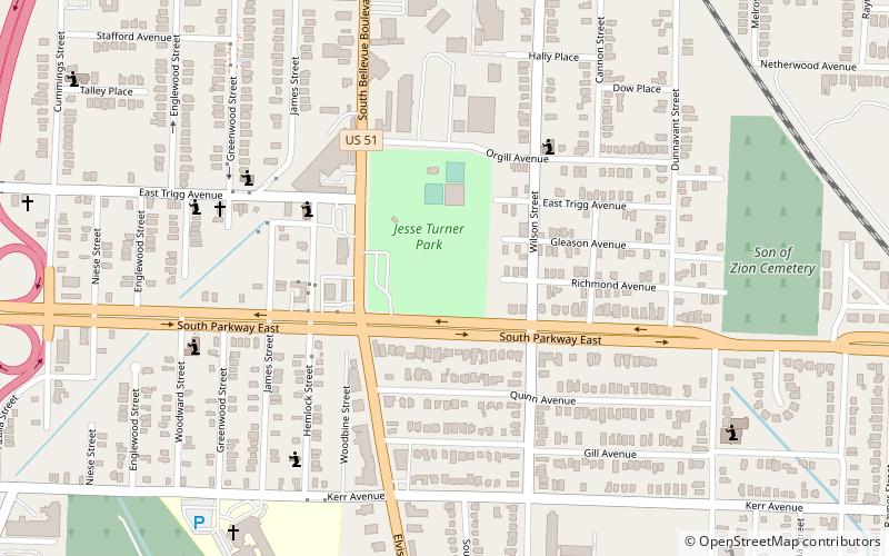 Jesse H Turner Park location map