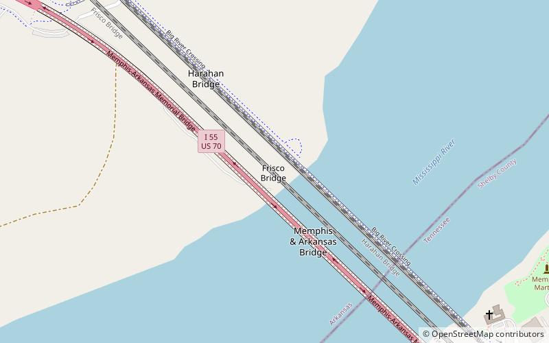 Frisco Bridge location map
