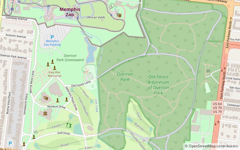Overton Park location map
