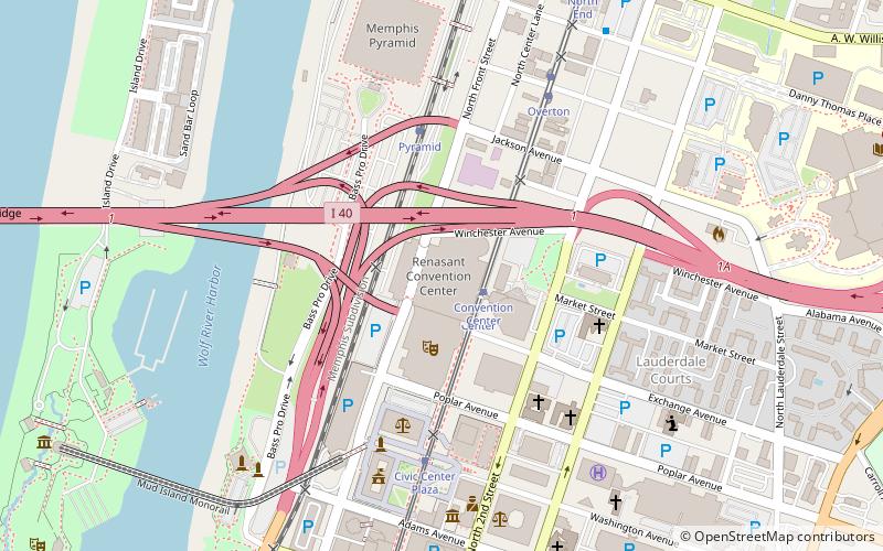 Memphis Cook Convention Center location map