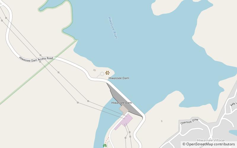 Hiwassee Dam location map