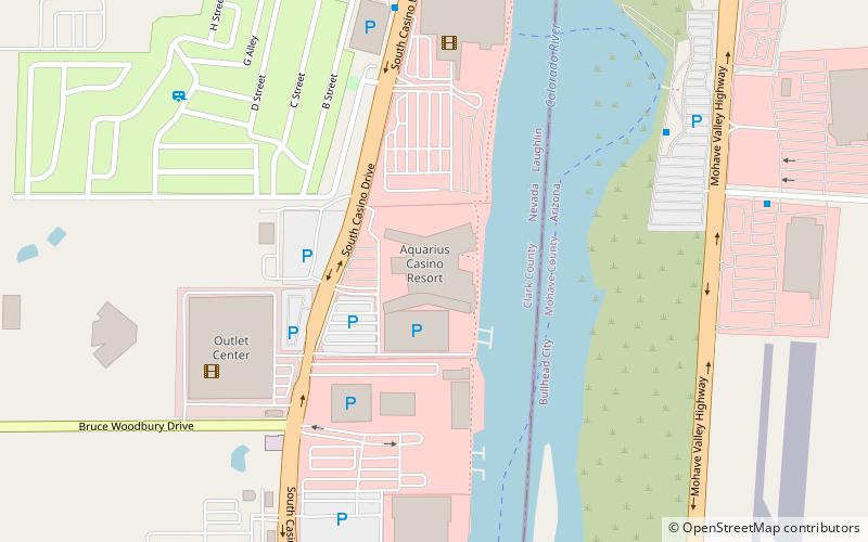 Aquarius Casino Resort location map