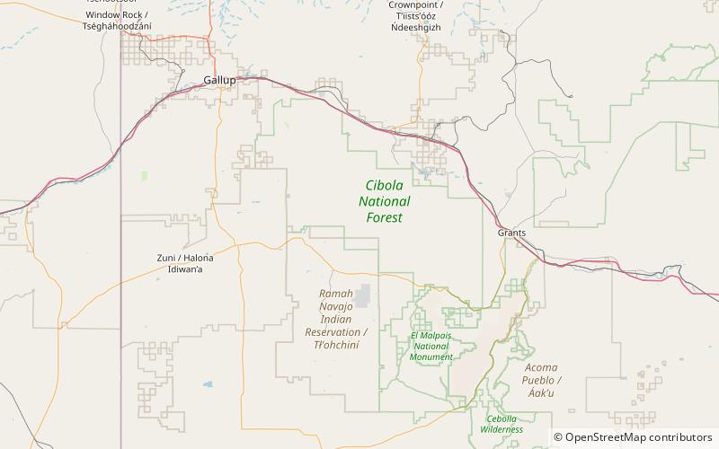 sierra de zuni cibola national forest location map