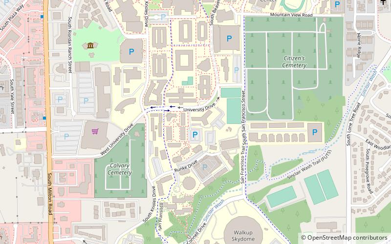 Northern Arizona University location map