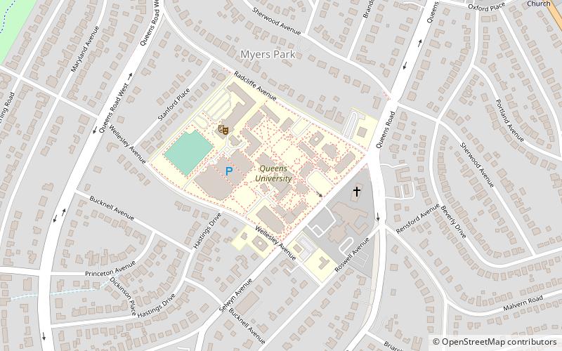 Queens University of Charlotte location map