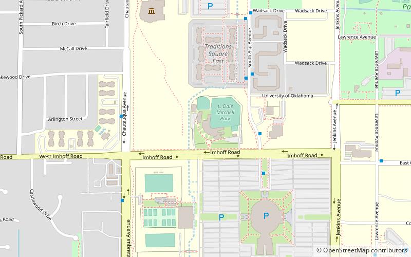 L. Dale Mitchell Baseball Park location map