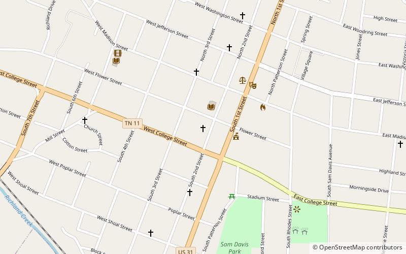 First Presbyterian Church of Pulaski location map