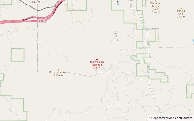 bill williams mountain kaibab national forest location map