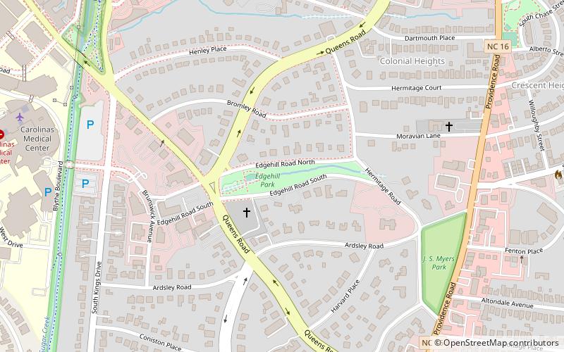 edgehill park charlotte location map