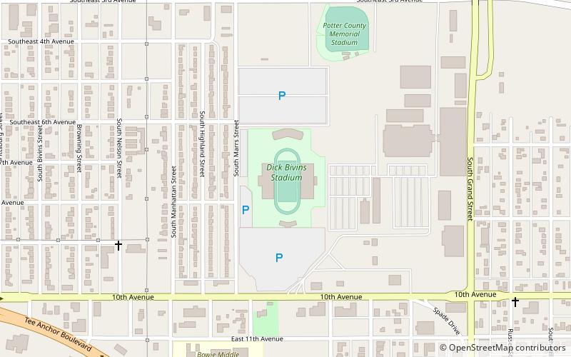 Dick Bivins Stadium location map