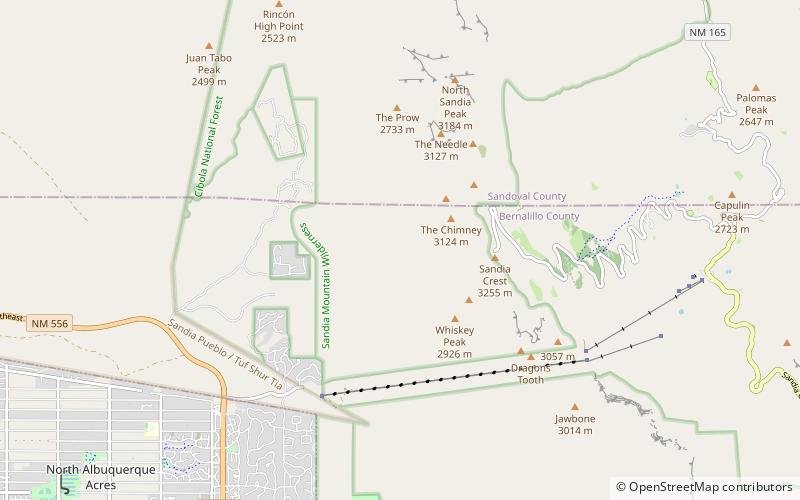 La Luz Trail location map