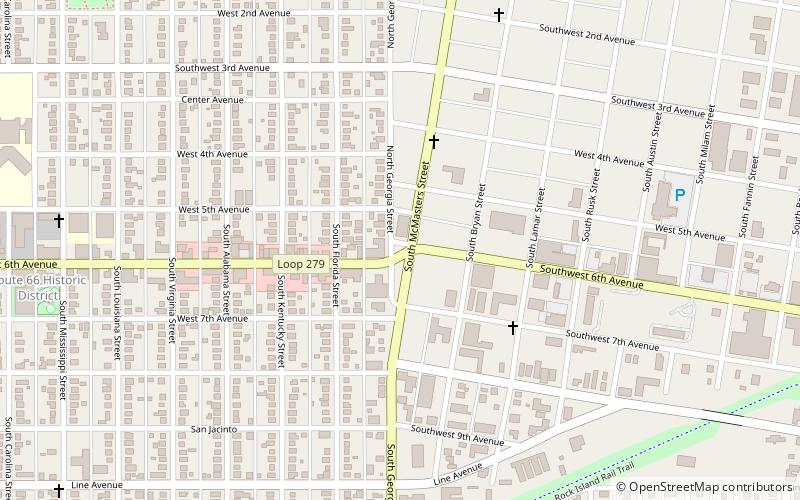 u s route 66 sixth street historic district amarillo location map