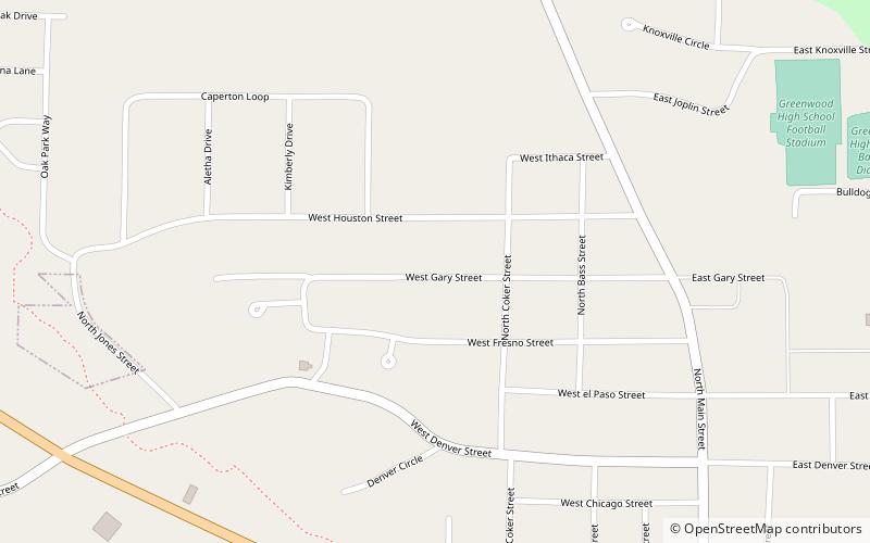 Greenwood Gymnasium location map