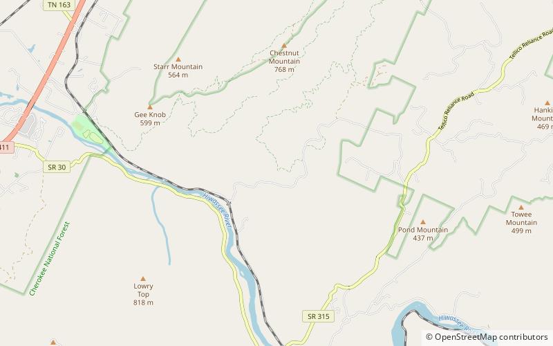 Park Stanowy Hiwassee/Ocoee Scenic River location map