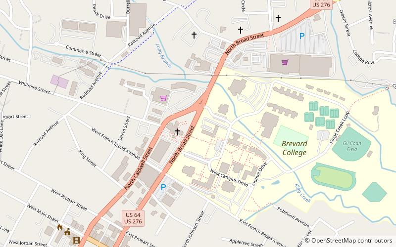 Brevard College Stone Fence and Gate location map