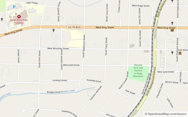 West End Historic District location map