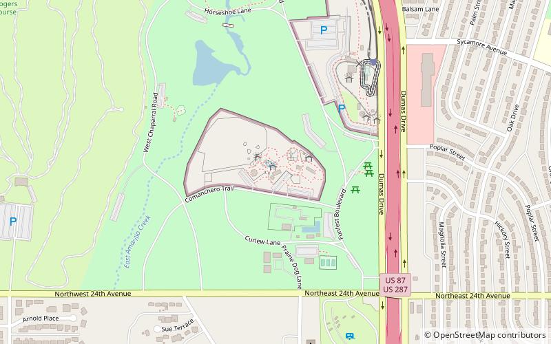 Amarillo Zoo location map