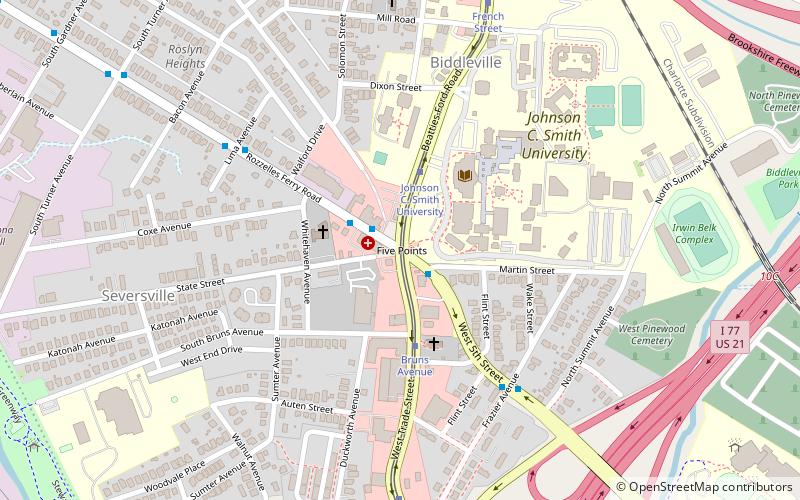 Biddleville location map